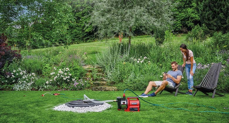 water pump in a garden
