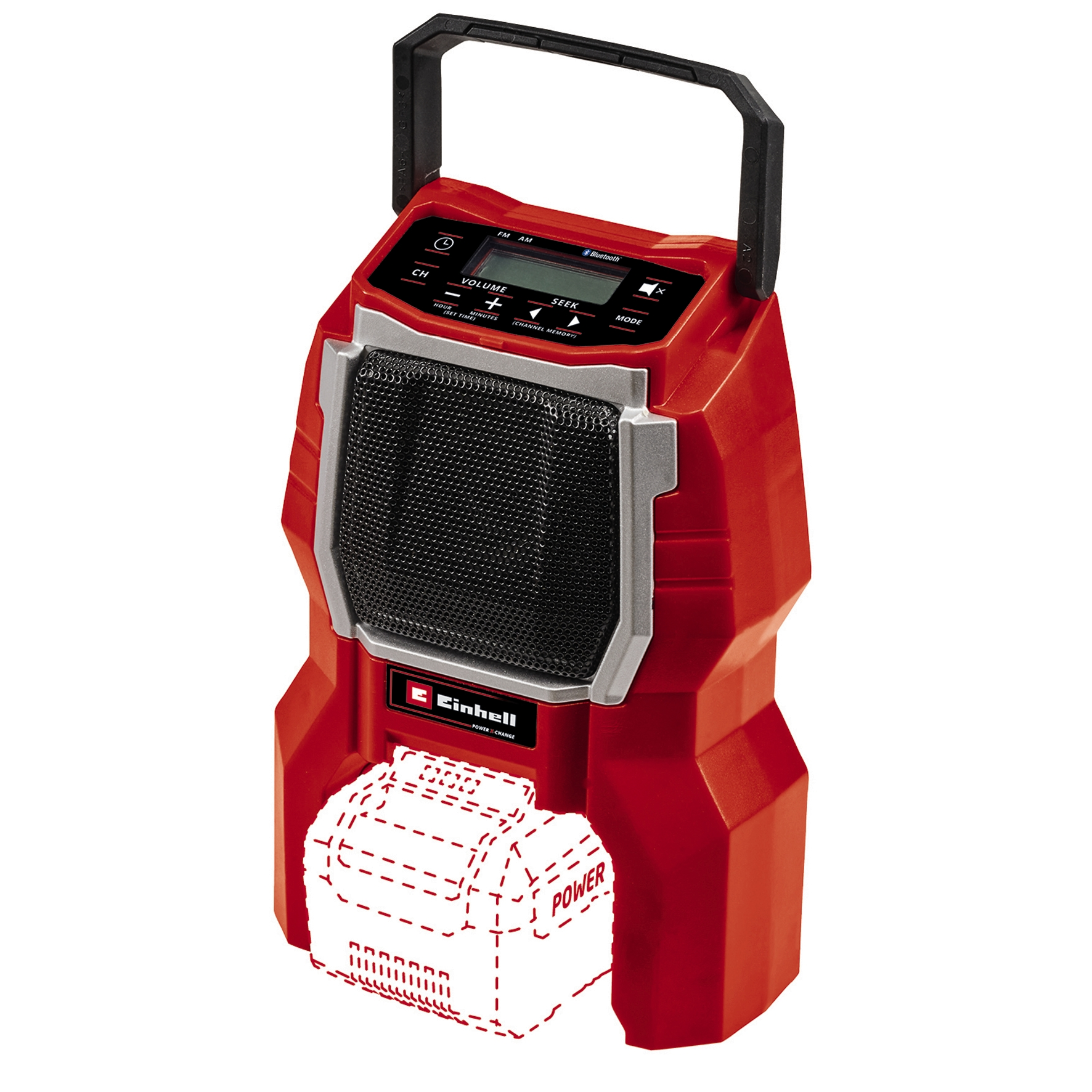 Image of a cordless radio. 